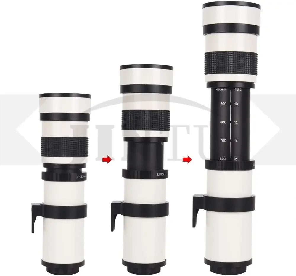JINTU 420-800mm F/8.3 MF Telephoto Zoom Lens Kit for NIKON D90 D80 D7500 D7200 D7100 D5600 D5500 D5400 D5300 D5200 D5100 D3200