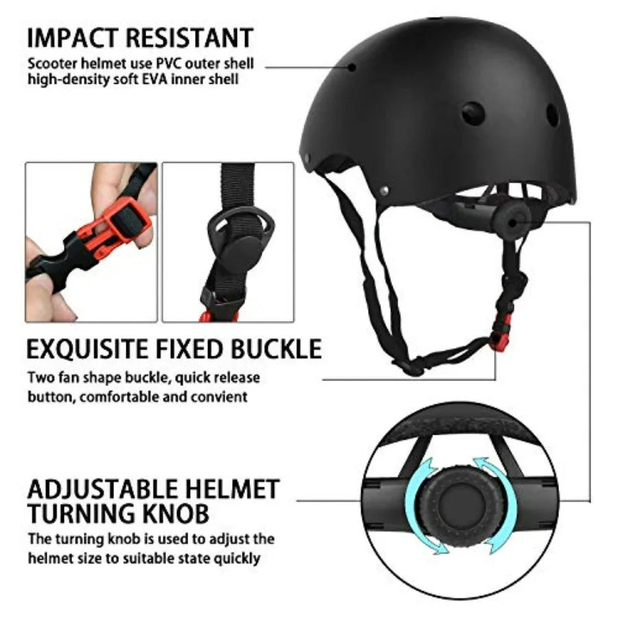 Kids Bike Helmet And Pads Protective Gear Set For Skaters