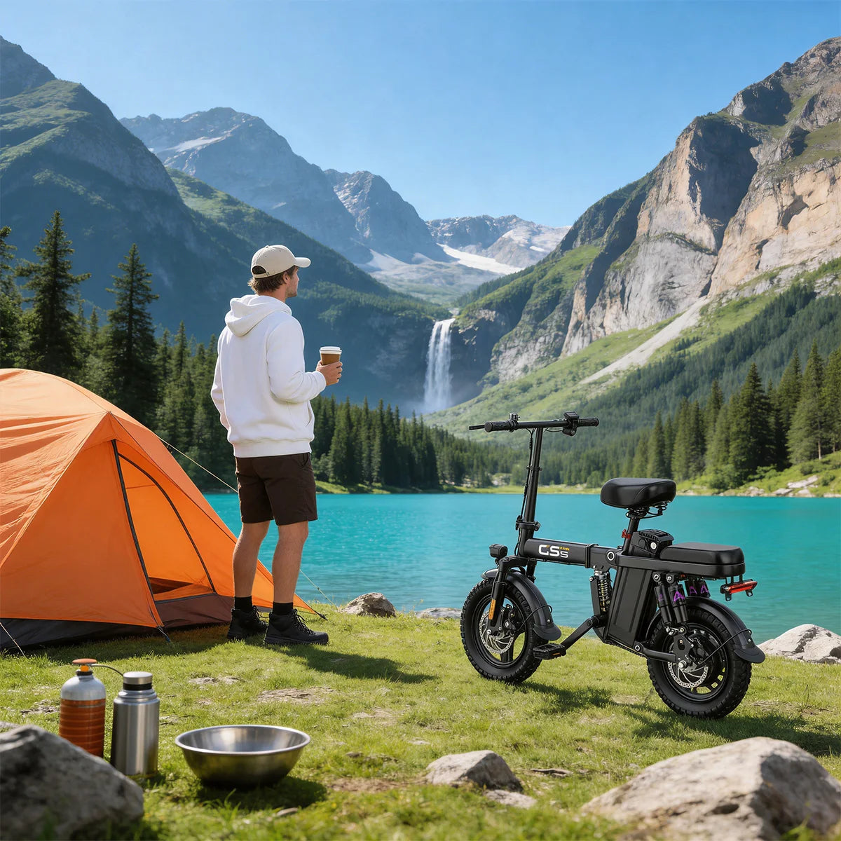 Uplee GS5 500W Foldable Electric Bike With Dual Disc Brakes