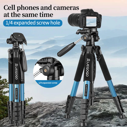74" Professional Camera Tripod – Heavy-Duty Support for DSLR, Mobile & Projector |  Vlogging Tripod with Carry Bag