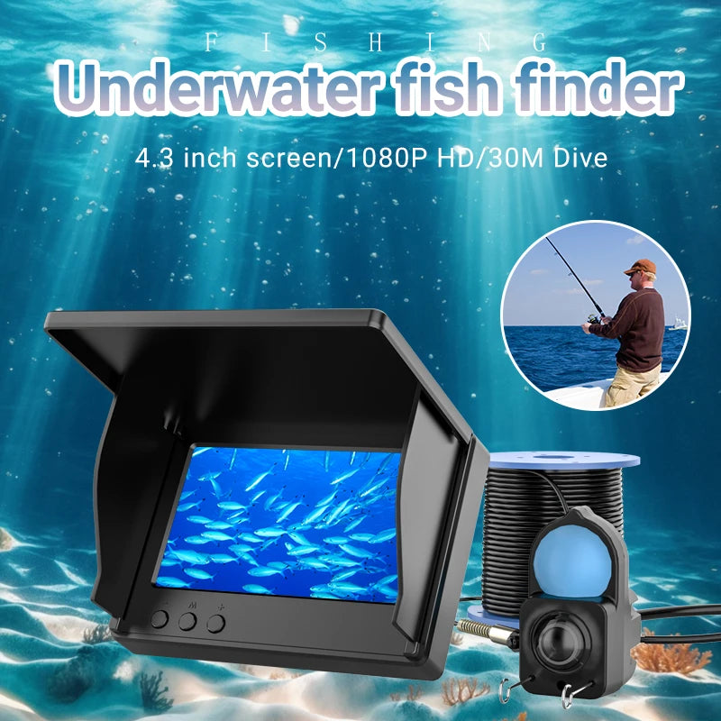 IP68 Underwater Fishing Camera With Monitor Depth Finder Night Vision