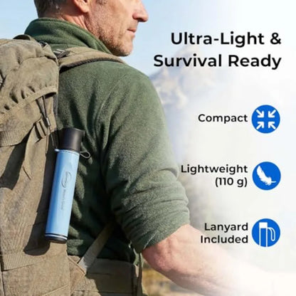 Personal Water Filter for Survival Hiking and Emergency Use