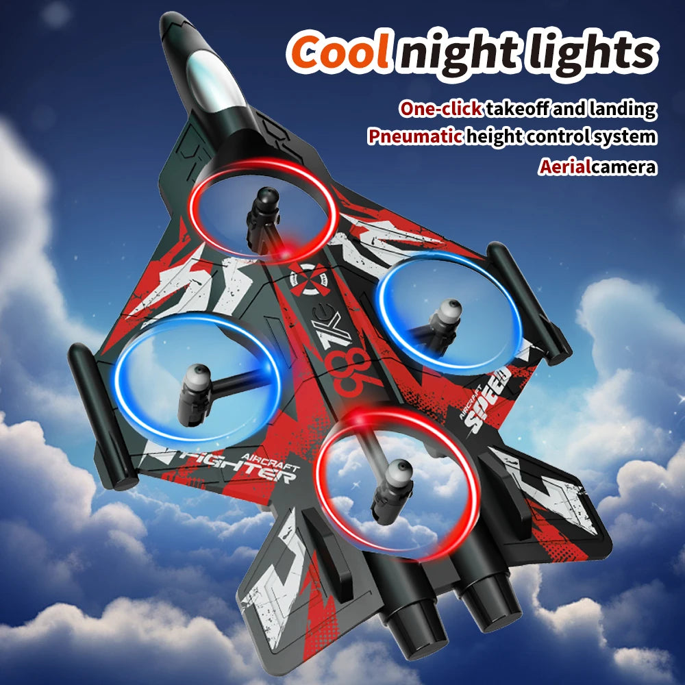 ZNLYRION Fighter Jet Drone With Screen Remote And LED Lights