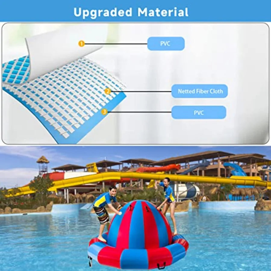 Inflatable Dome Rocker Water Bouncer With Eight Handles 660Lbs Capacity