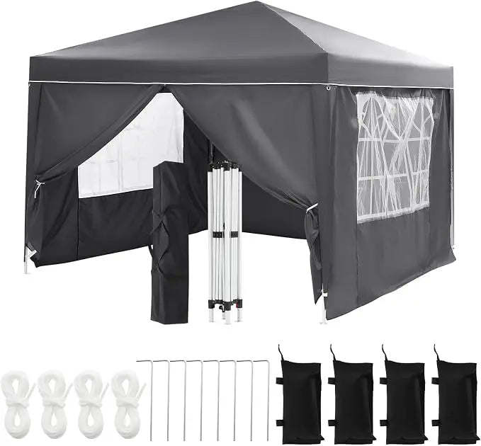 Acekool Pop Up Canopy Tent With Sidewalls Waterproof Gazebo