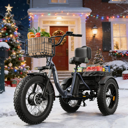 QRONGE Lava Electric Tricycle For Adults 960W 50 Mile Range
