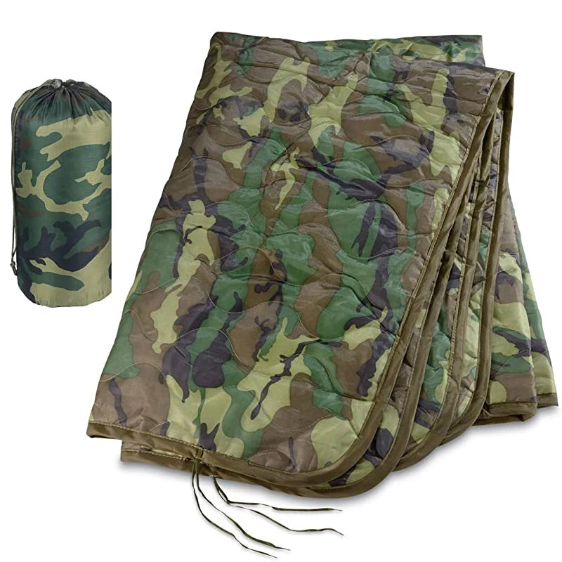 Tactical Army Poncho Liner Camouflage Water Repellent Woobie