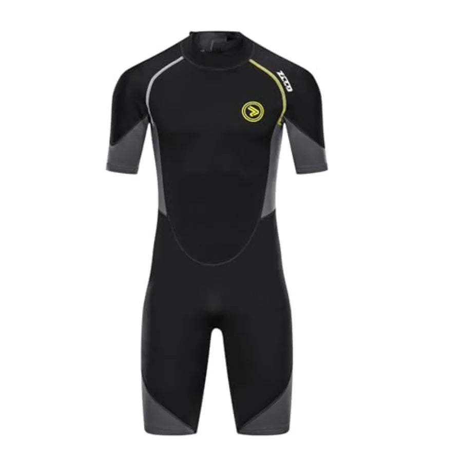 Men's Wetsuits 1.5/ Premium Neoprene Back Zip Shorty Dive Skin for Spearfishing, Snorkeling, Surfing, Canoeing, Scuba Diving Su