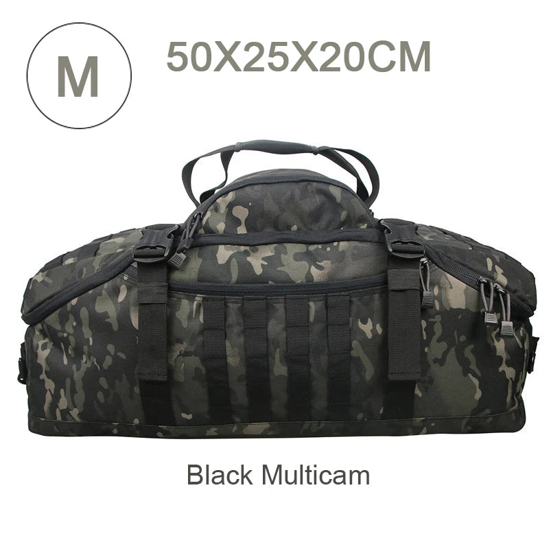 LQARMY Outdoor Mountaineering Bag MOLLE Tactical Backpack Hiking Duffel Bag