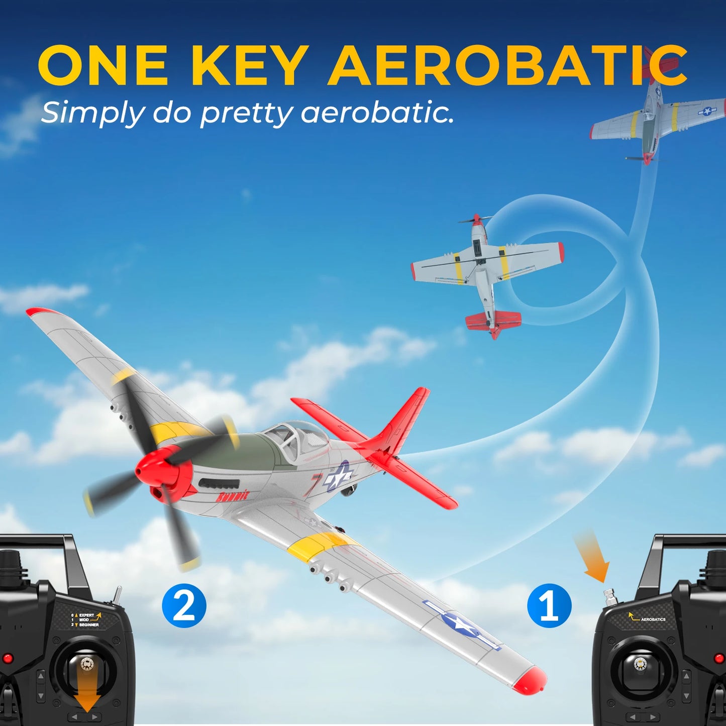 Volantexrc P51 Mustang RC Plane 4 Channel Easy Assembly