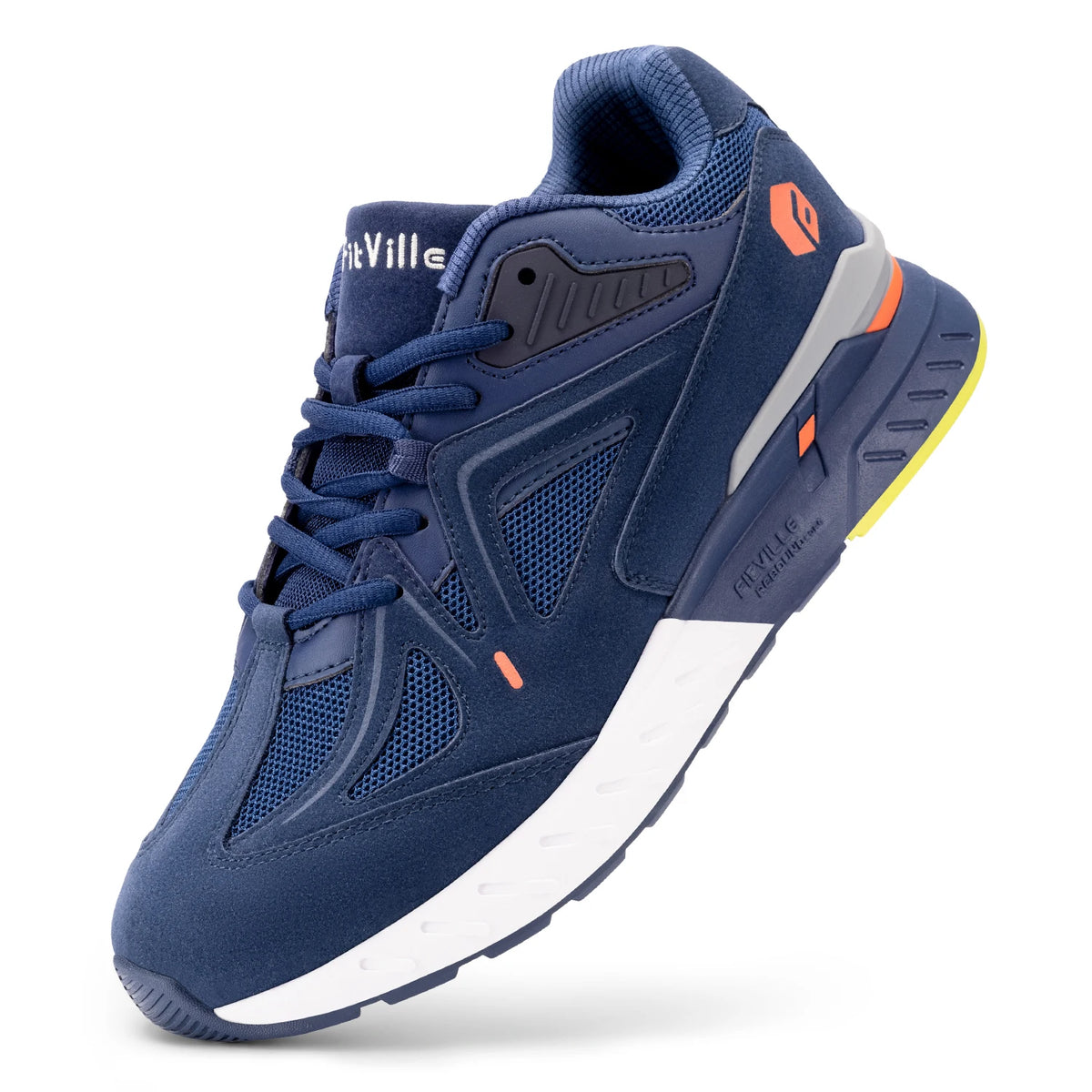 Fitville Men Lightweight Walking Shoes With Arch Support And Heel Relief