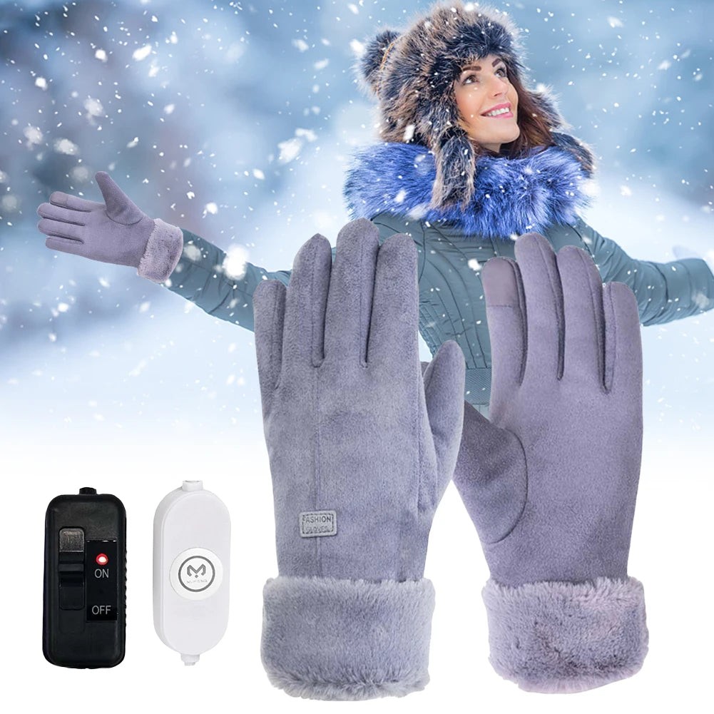 APWIKOGER Electric Warm Gloves With 3 Gear Heating For Motorbike