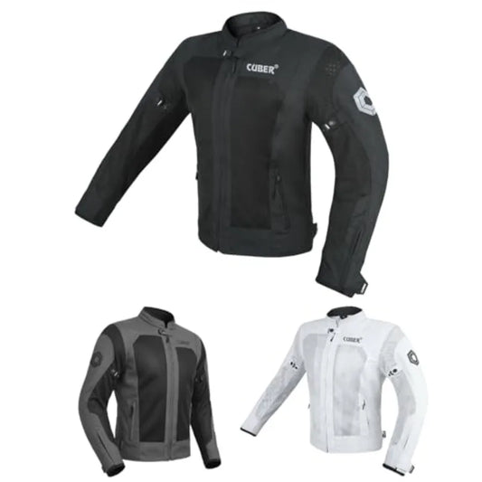 CUBER MOTORCYCLE BREATHABLE MESH JACKET MENS WITH CE ARMOR BIKERS RACING GEAR SUMMER MOTORBIKE PROTECTIVE JACKET