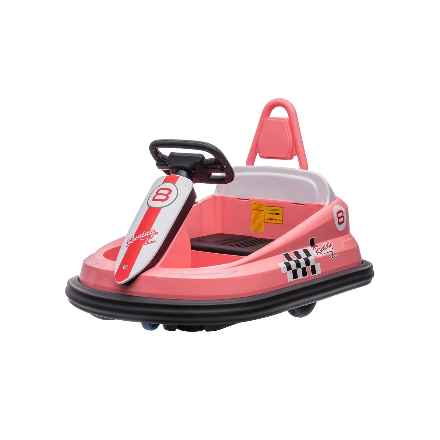HiMISS 6V Toddler Bumper Car Ride On Toy With Spin