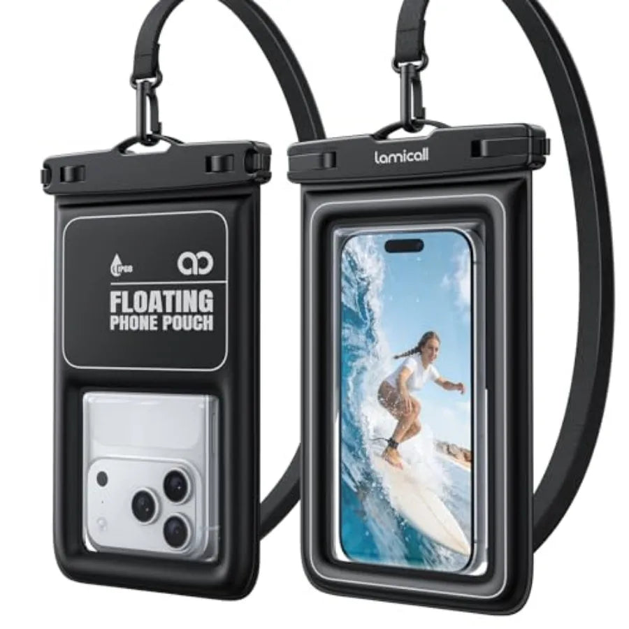 IP68 Floating Waterproof Phone Pouch with Lanyard for Smartphones