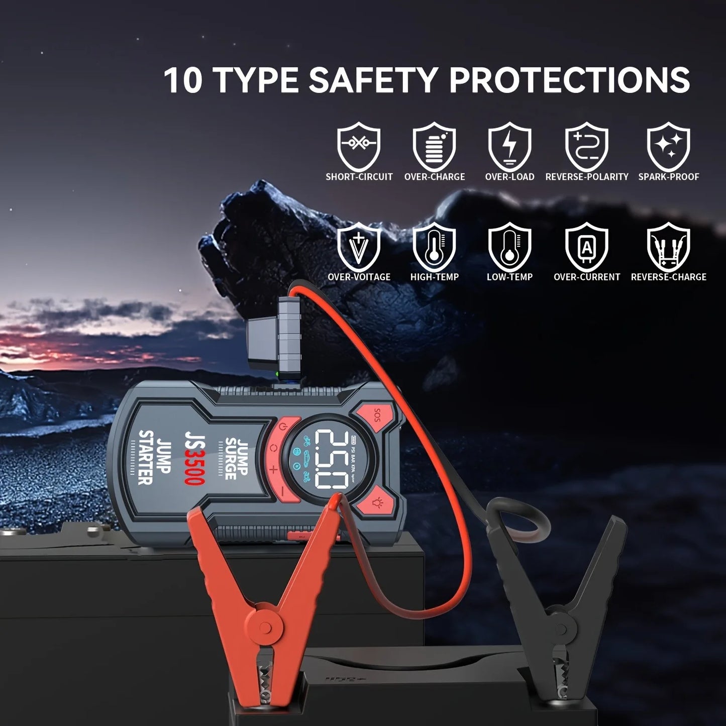 PAIVIROKU 5 In 1 Jump Starter With Digital Tire Inflator