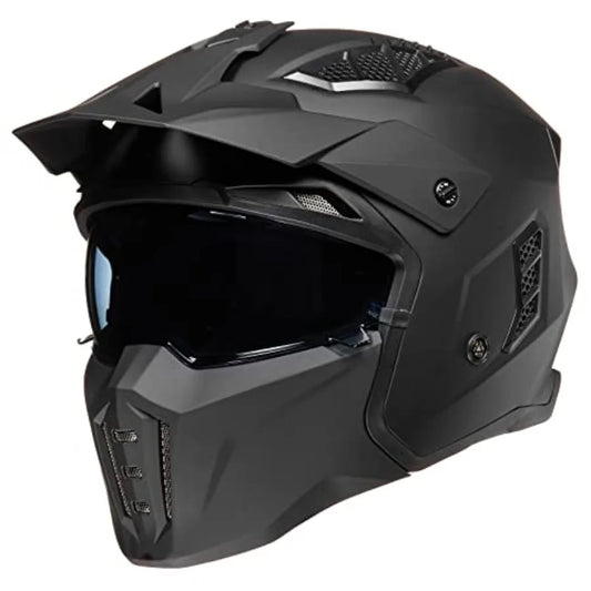 Open Face Motorcycle Helmet for Moped ATV Cruiser Visor DOT