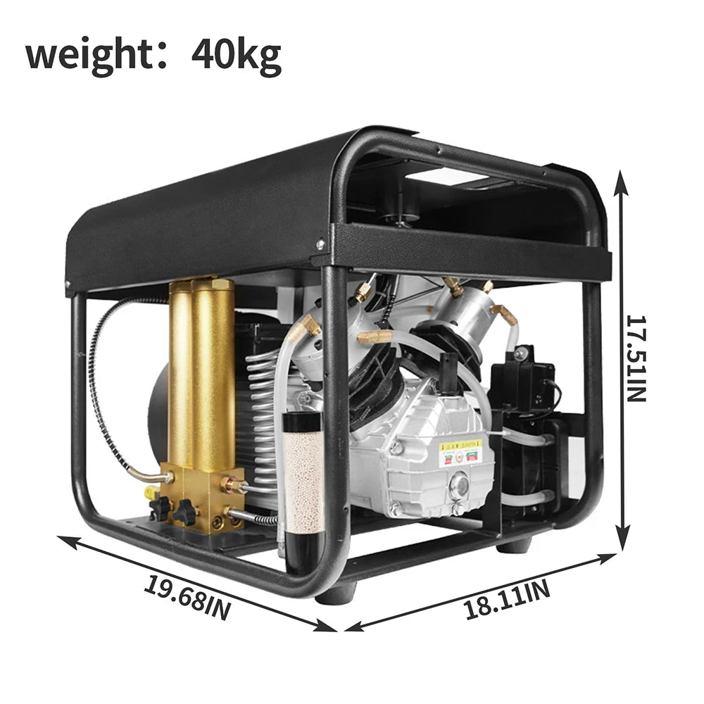 TUDIVING-Portable Scuba Tank Compressor,Built-in Water Cooling and Filtration System,Auto Stop Pcp  Air High Pressure Compressor