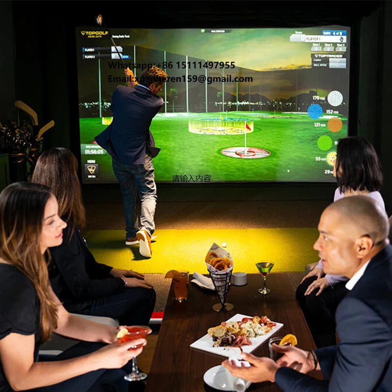 JAMMA Interactive Indoor Golf Simulator With Projection Screen