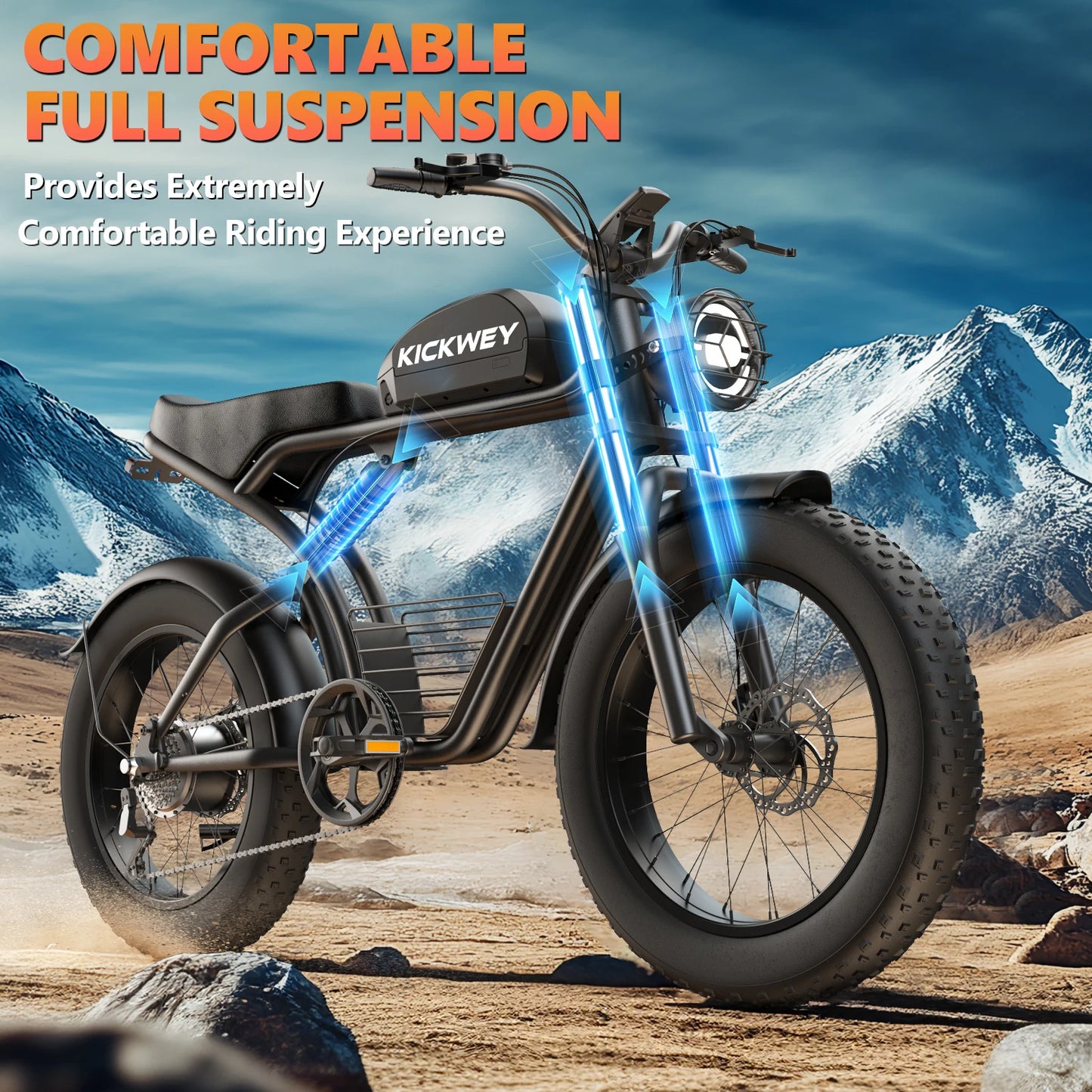 Kickwey K7 Electric Mountain Bike 1500W 7 Speed