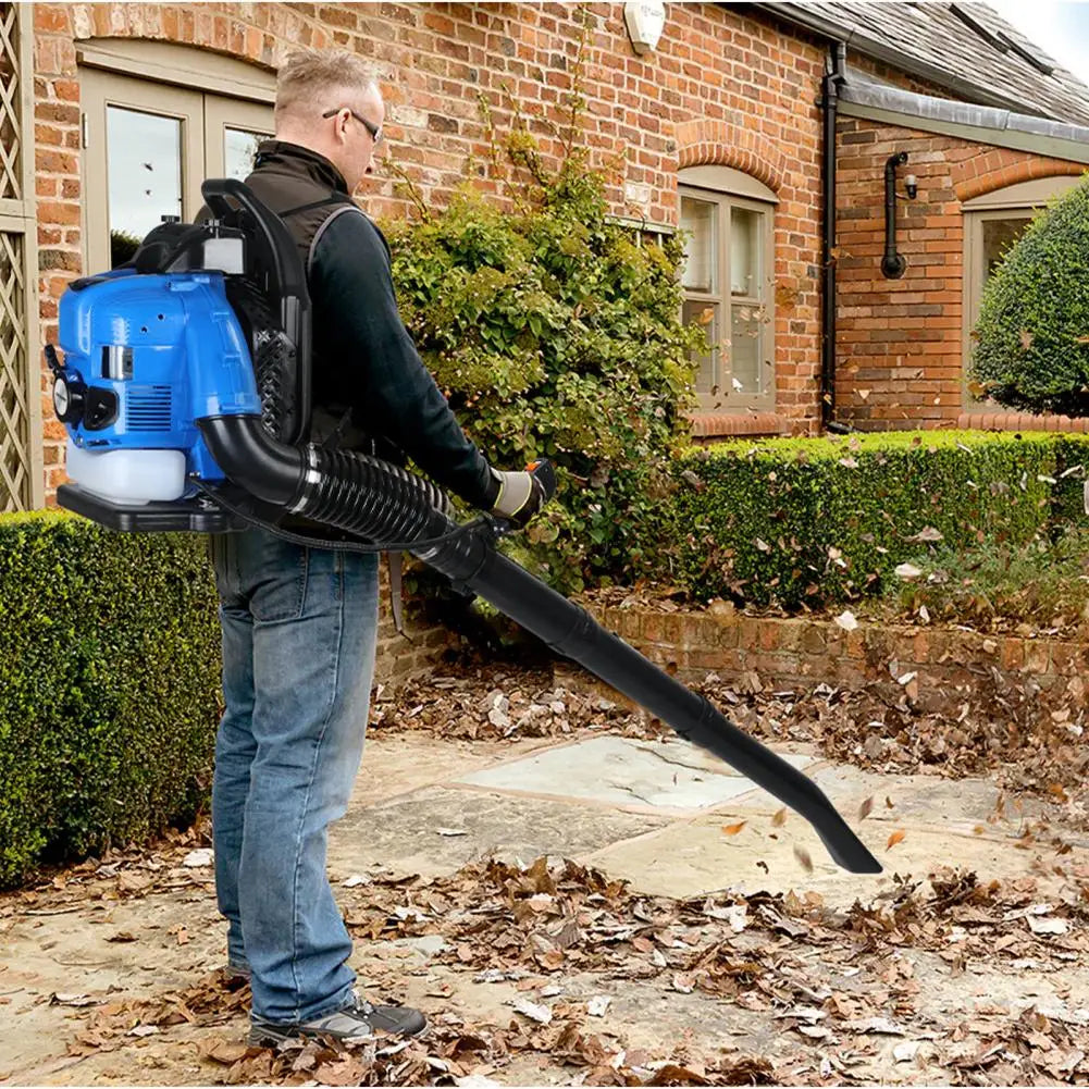 Gas Powered Backpack Leaf Blower 75.6CC 4 Stroke For Lawn