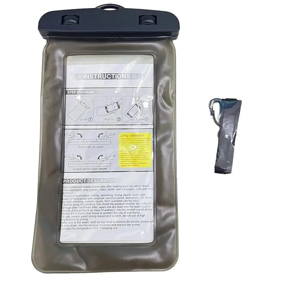 Universal IPX8 Waterproof Phone Pouch with Adjustable Strap for Swimming