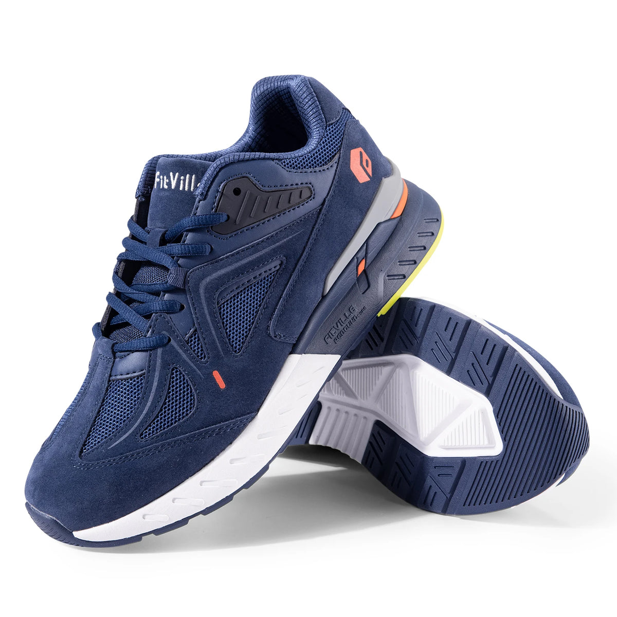 Fitville Men Lightweight Walking Shoes With Arch Support And Heel Relief