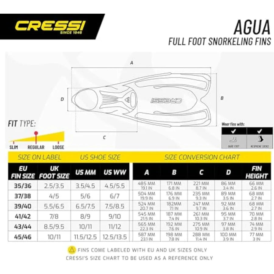Adult Snorkeling Fins With Self Adjusting Full Feet Pocket