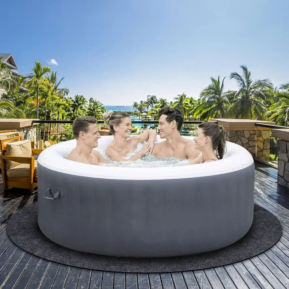 NBVCX Inflatable Hot Tub Mat Waterproof Non Slip Floor Protector