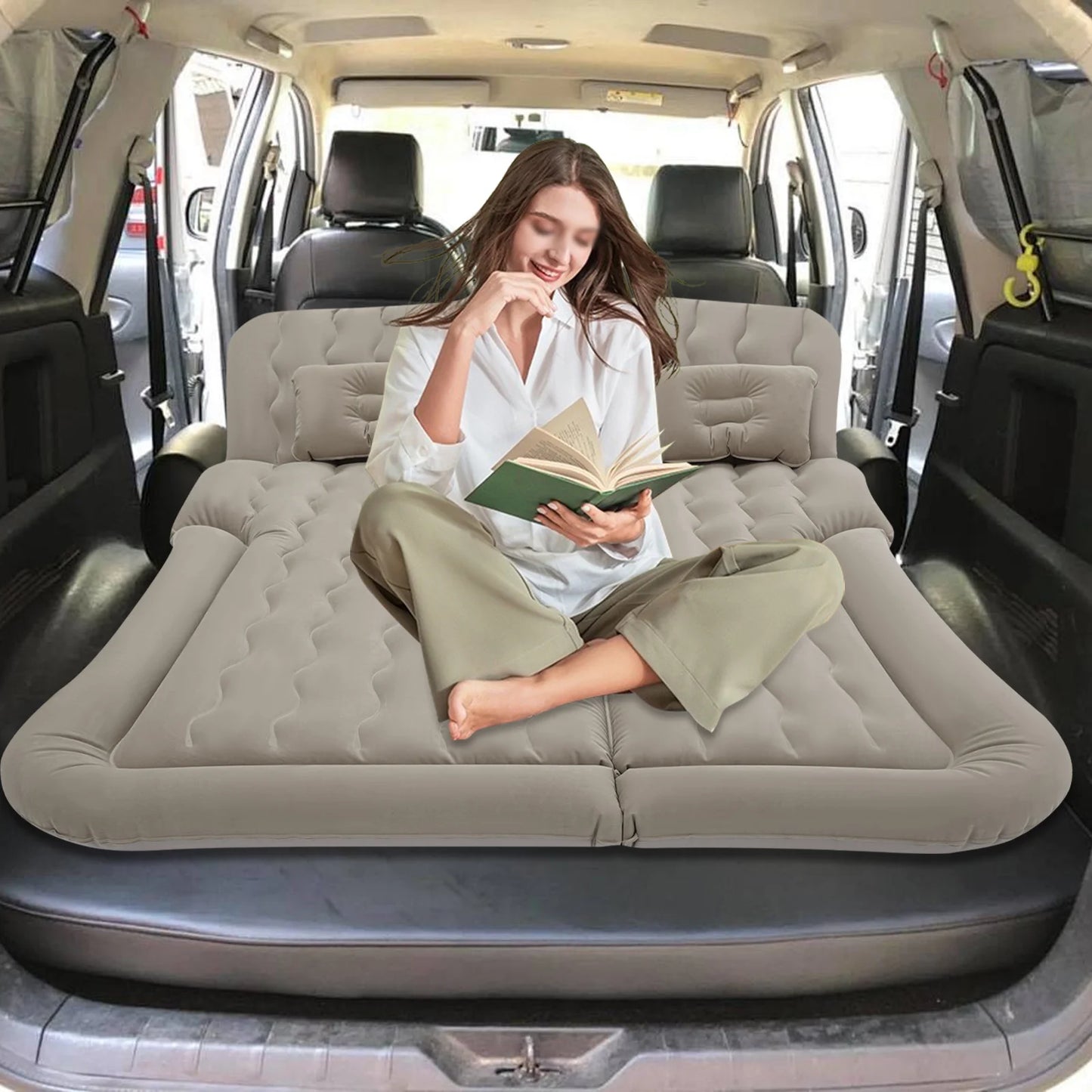 SUV Air Mattress With Pillows Thickened Inflatable Car Bed Set