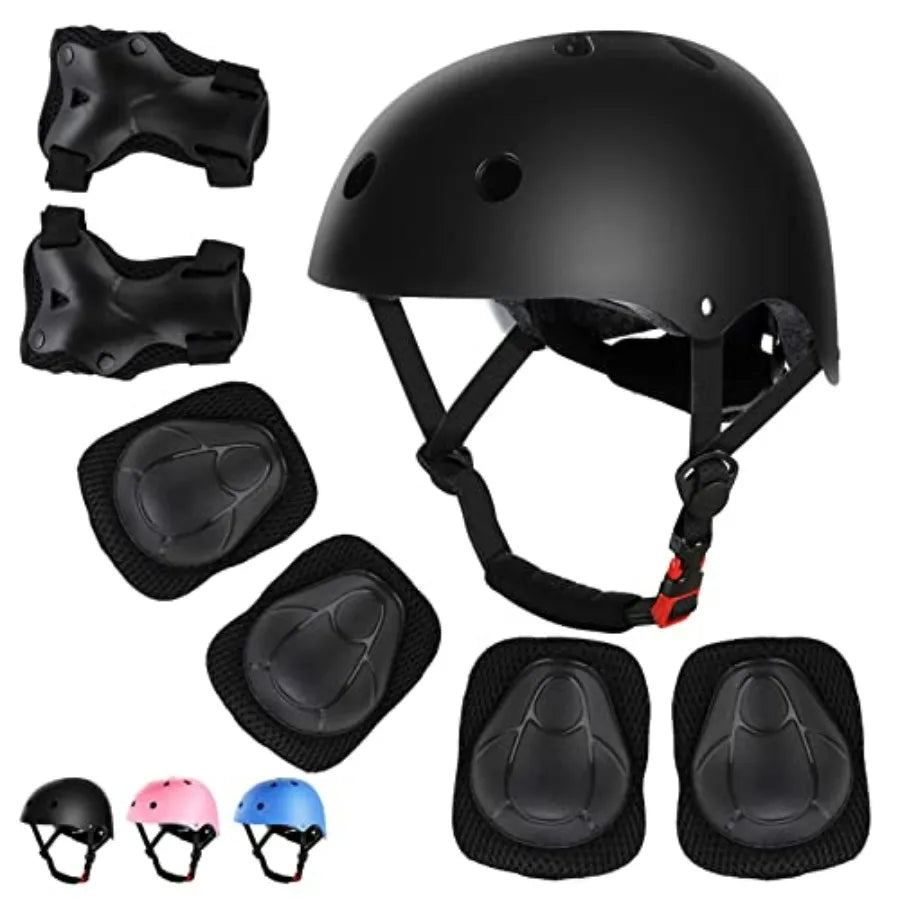 Kids Bike Helmet And Pads Protective Gear Set For Skaters