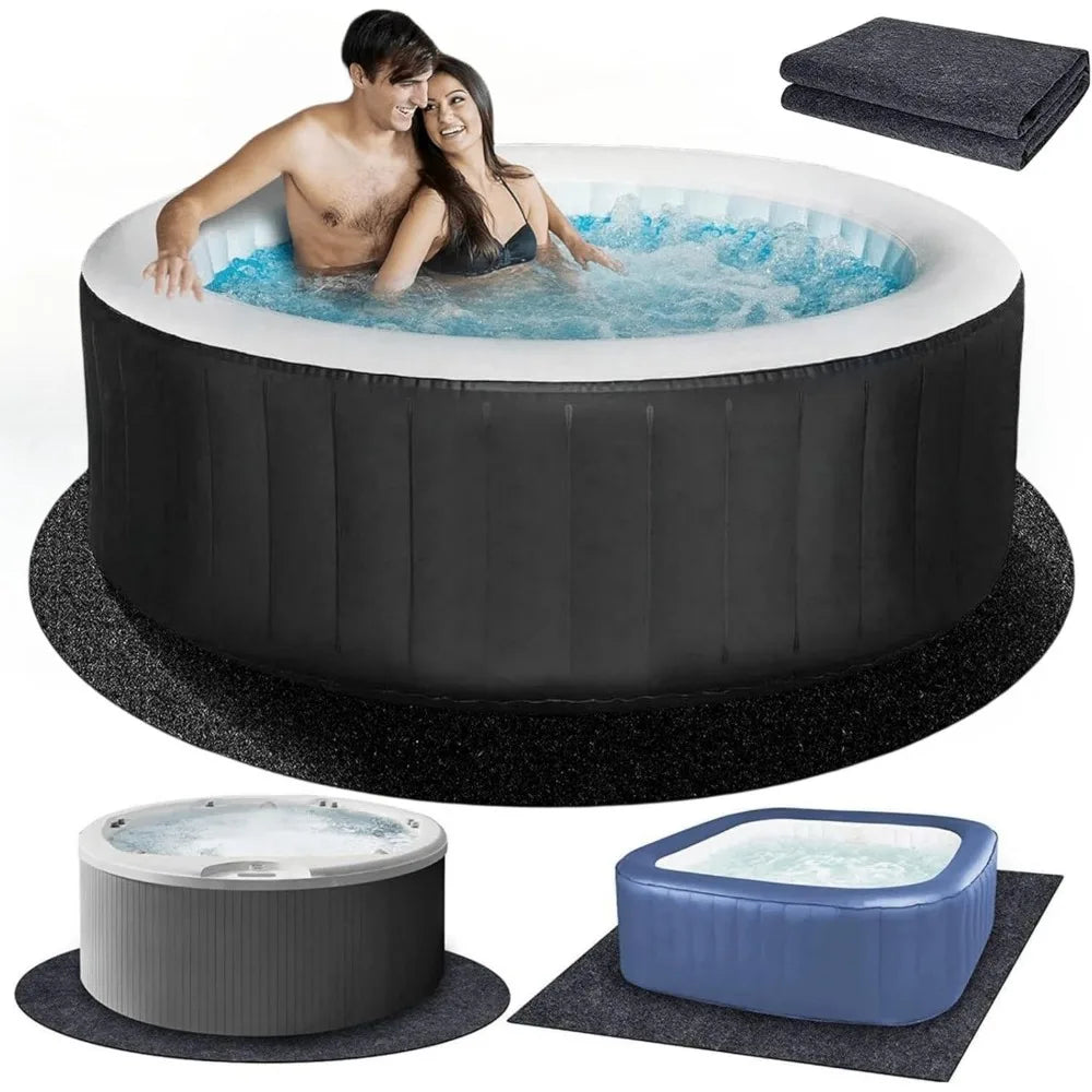 NBVCX Inflatable Hot Tub Mat Waterproof Non Slip Floor Protector
