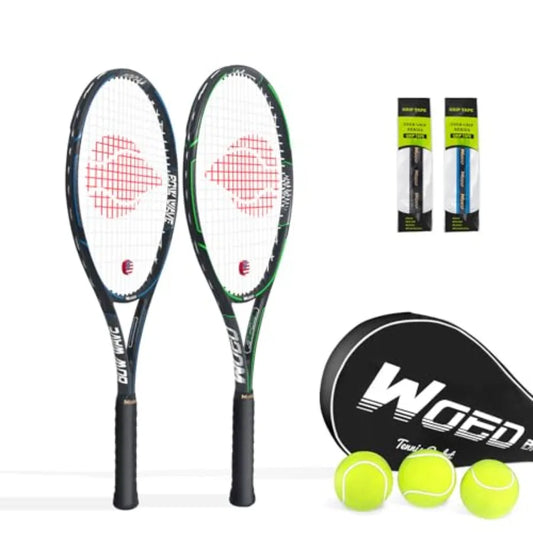 Adult 2 Player Tennis Racket Perfect for Beginner and Professional Players, 27" Speed Tennis Racquet Include Overgrips, Tennis