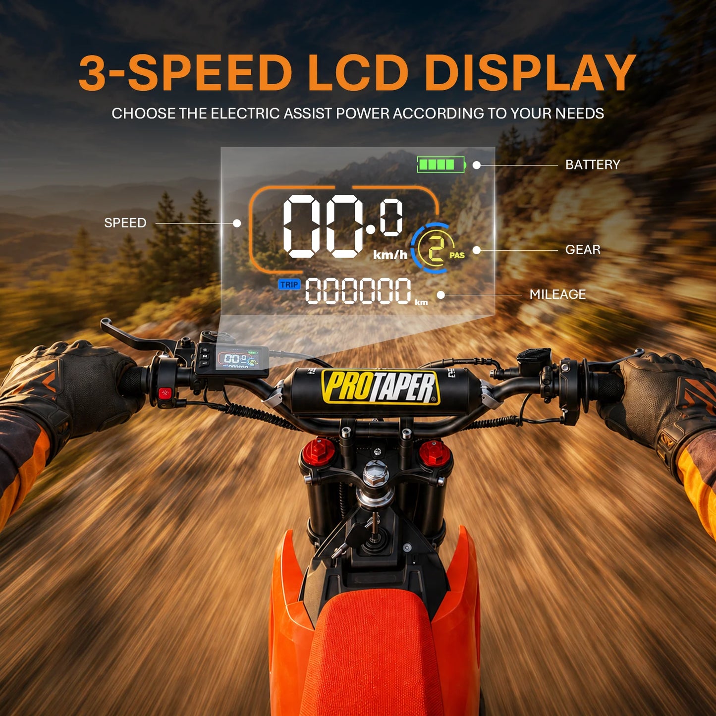 HEZZO D3PRO 8KW Electric Dirt Bike Mid-Drive Ebike