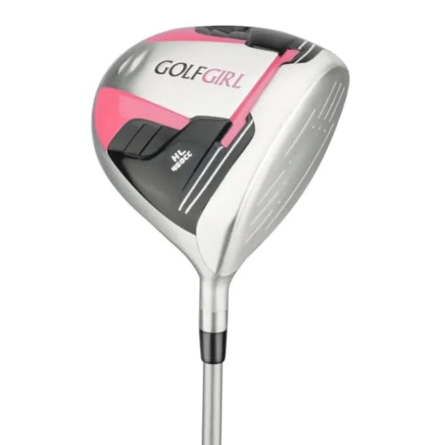 Ladies Golf Clubs Set with Cart Bag for Women, All Graphite Shafts, Left-Handed, Black and Pink, Lightweight and Forgiving Desi