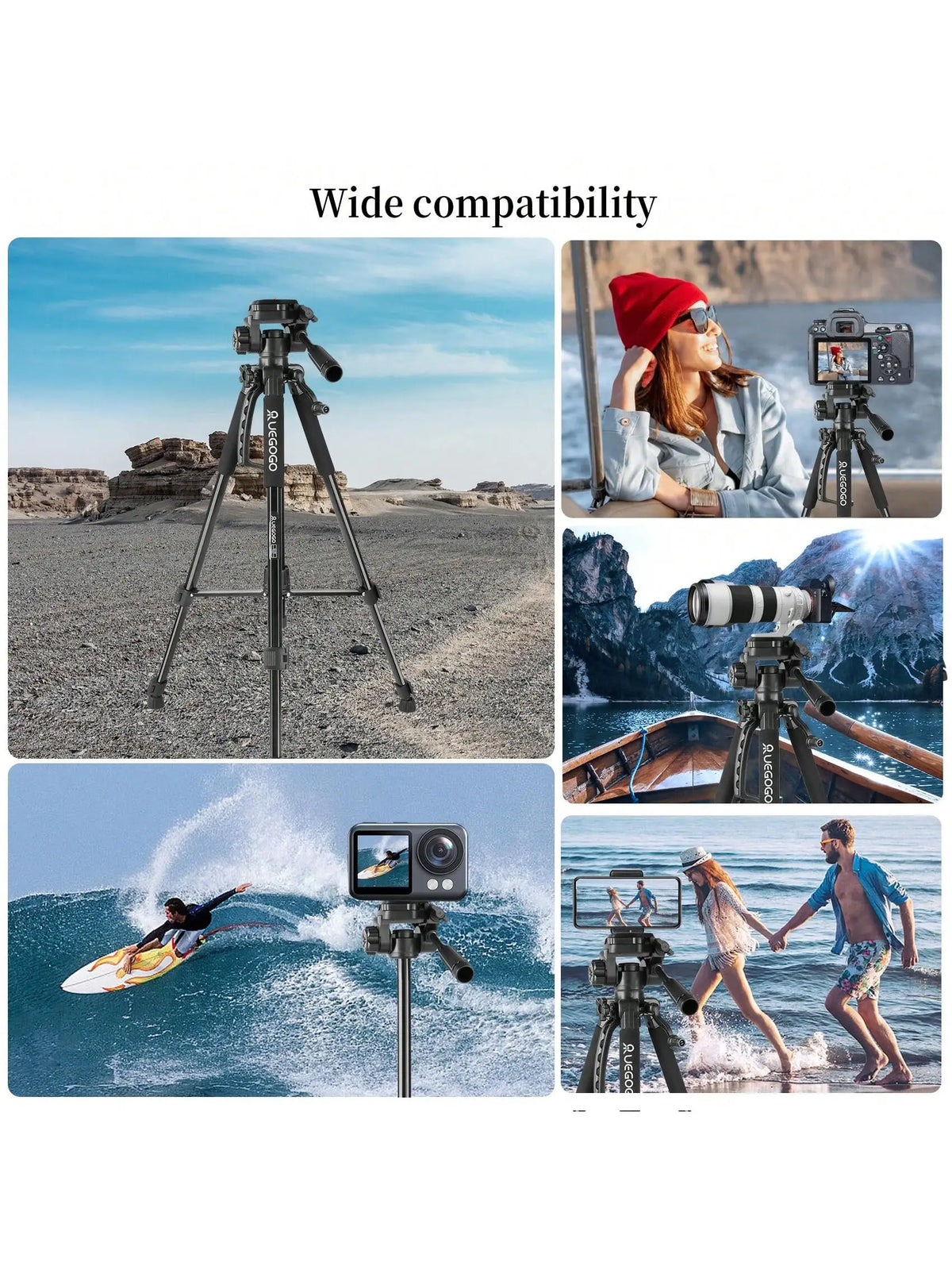 Uegogo Professional Aluminum Camera Tripod Stand For Photography And Video