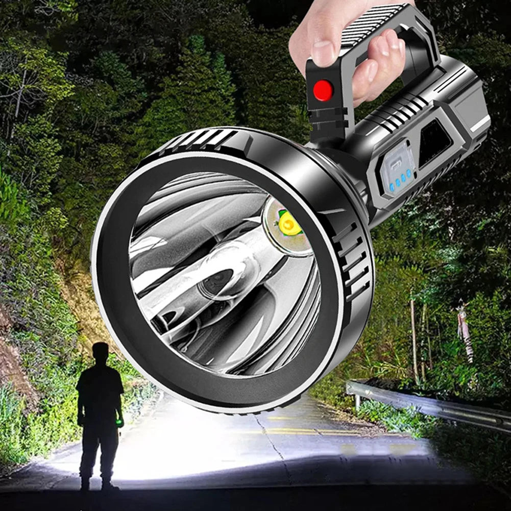 LAIMANEI LED Searchlight 3 Modes USB Rechargeable Handheld Spotlight
