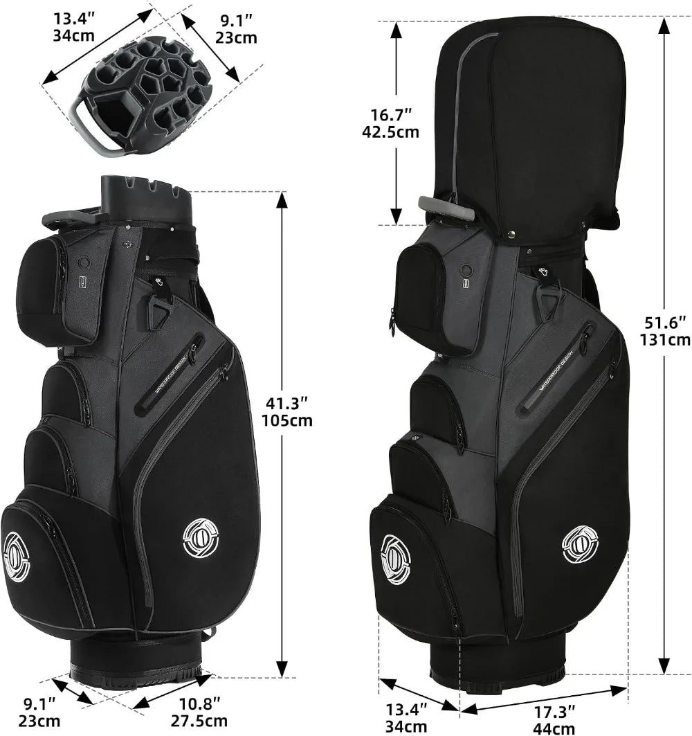 14 Way Molded Golf Cart Bag With Full Length Dividers
