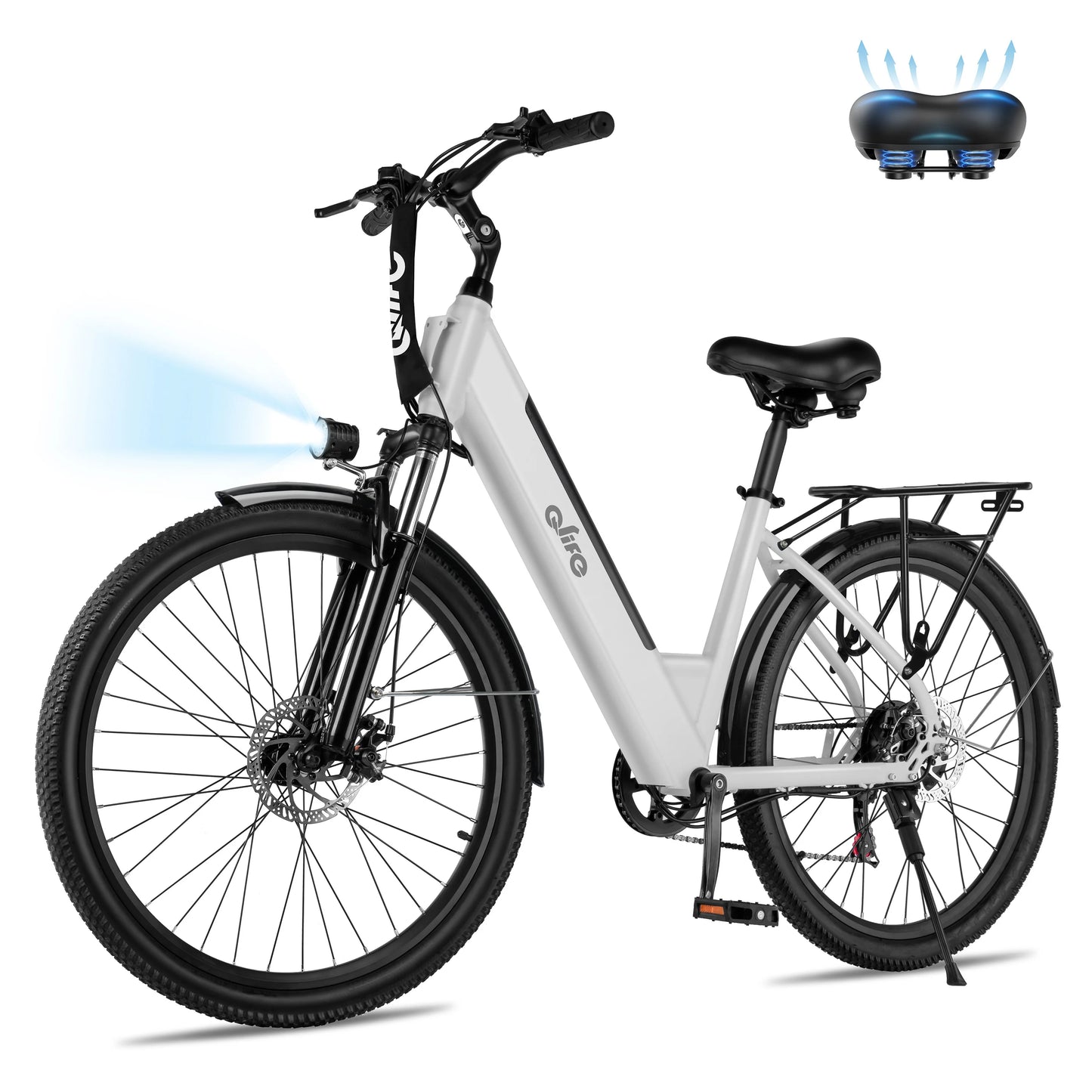 Qlife Cityone St Step Through Electric Bike Seven Speed Commuter