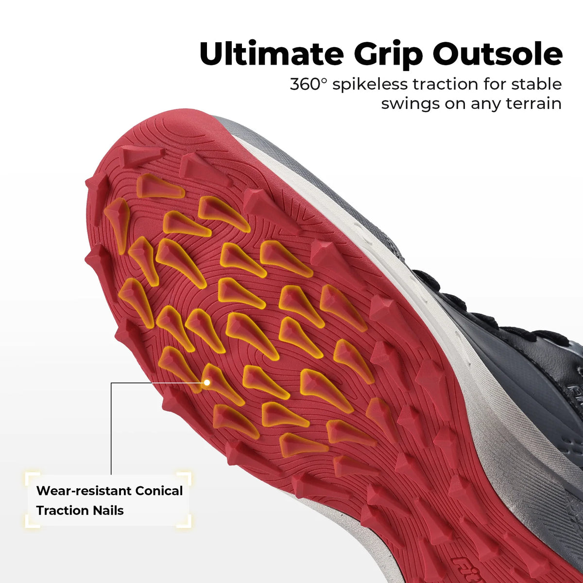 FitVille Men's Waterproof Spikeless Golf Shoes Arch Support Comfort