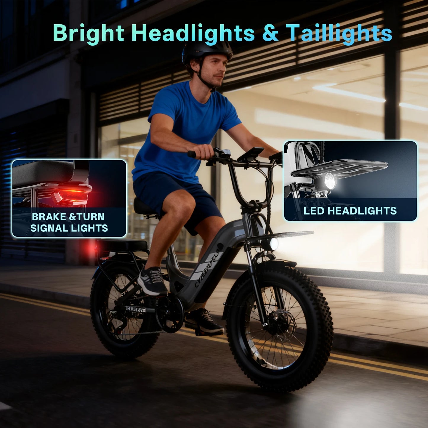 Cybervelo 1000W Peak Fat Tire Step Through Electric Bike