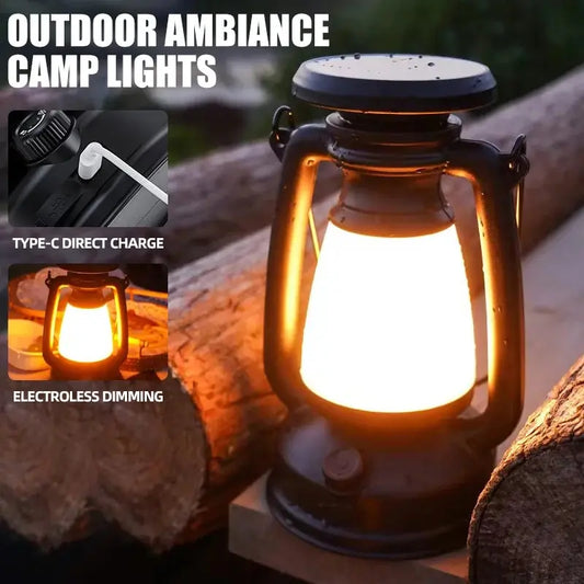 Rechargeable Retro Horse LED Lantern Desk Lamp For Home And Outdoor Use