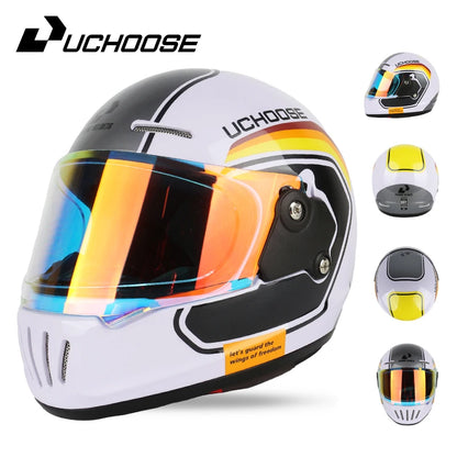 UCHOOSE Retro Motorcycle Helmet DOT Open Face Classic Style