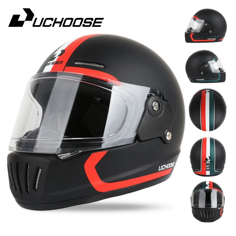 UCHOOSE Retro Motorcycle Helmet DOT Open Face Classic Style