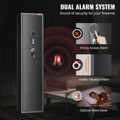 SucceBuy Digital Keypad Rifle Gun Safe with Removable Storage Shelf