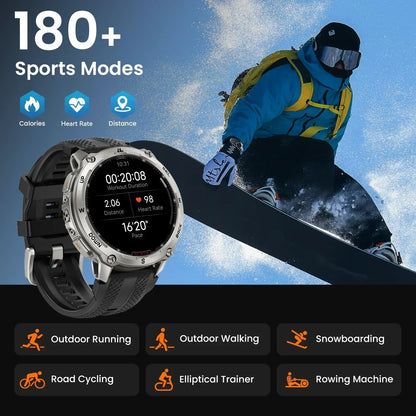 KOSPET Tank T4 Smartwatch GPS Maps 10ATM Waterproof Heart Rate