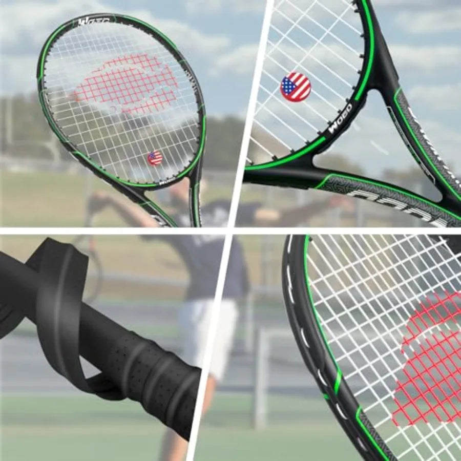 Adult 2 Player Tennis Racket Perfect for Beginner and Professional Players, 27" Speed Tennis Racquet Include Overgrips, Tennis