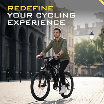 26'' Electric Bike for Adults,750W Peak Motor Mountain Ebike,22MPH Up to 45 Miles,7-Speed,Removable Battery,Commuter E-Bike