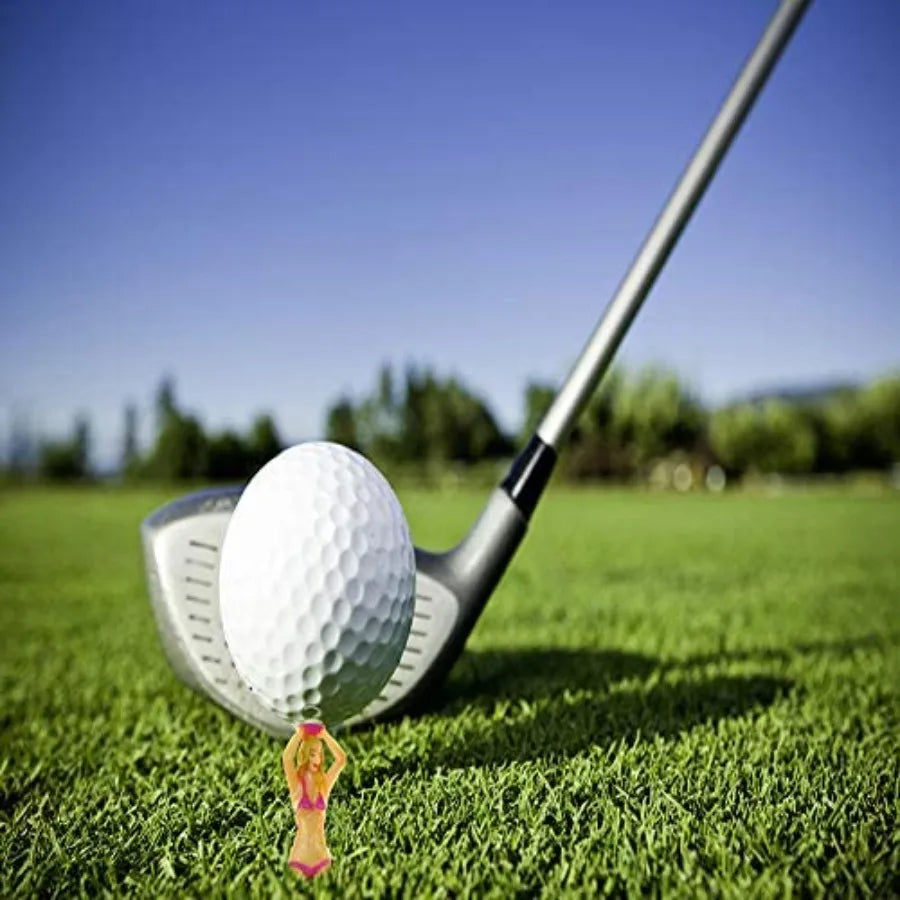 Colored Golf Tees, 3 inch Golf Practice Novelty Tees, White Elephant Stocking Stuffer Gifts for Golfer Fun Gift, 6 Pcs