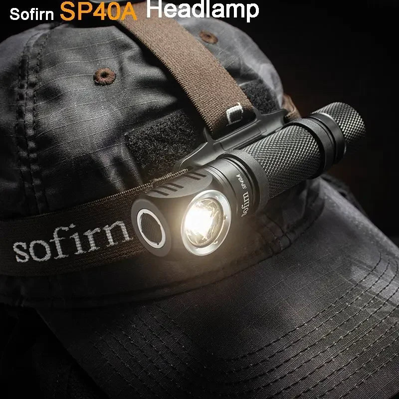 Sofirn SP40A 1200lm USB C Rechargeable Headlamp Magnetic Tail Cap